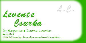 levente csurka business card